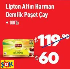 LİPTON ALTIN HARMAN DEMLİK POŞET ÇAY • 100’LÜ LİPTON ALTIN HARMAN DEMLİK POŞET ÇAY • 100’LÜ